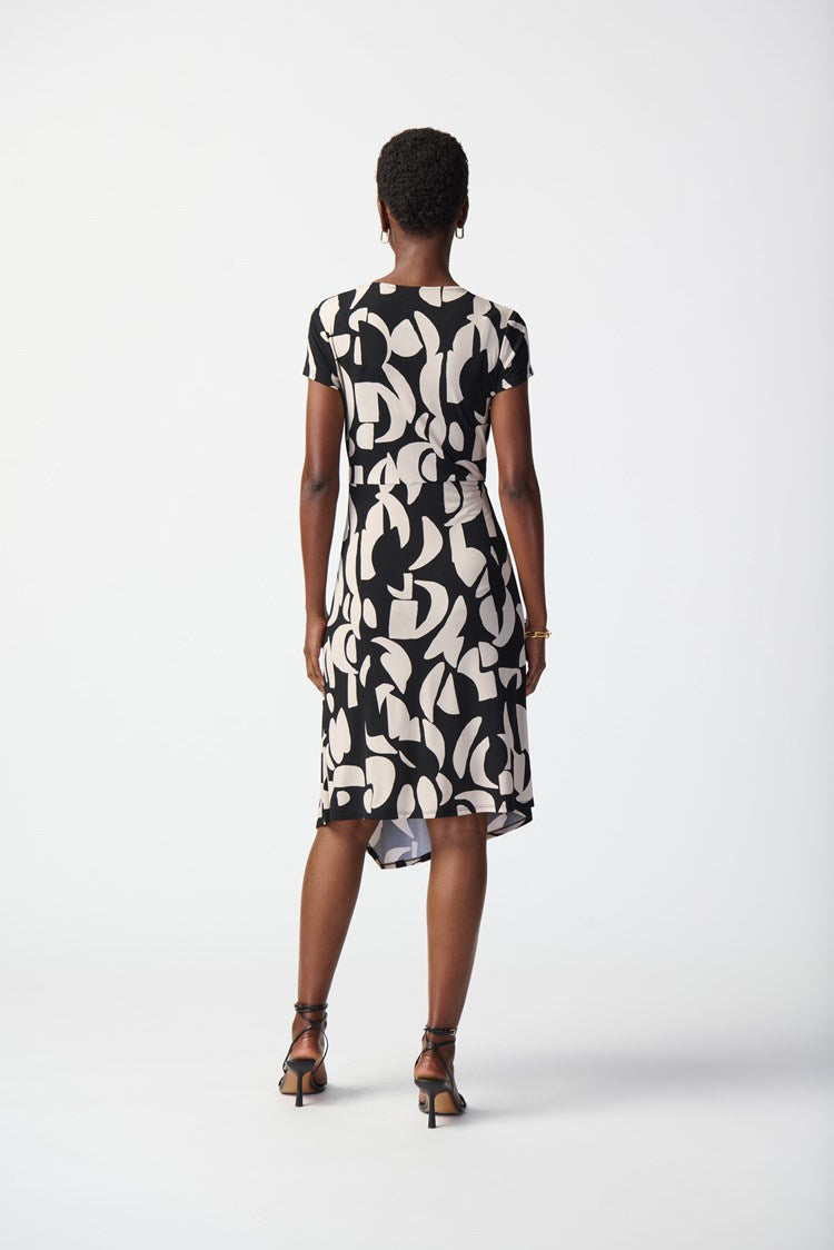 ABSTRACT WRAP DRESS