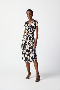 ABSTRACT WRAP DRESS