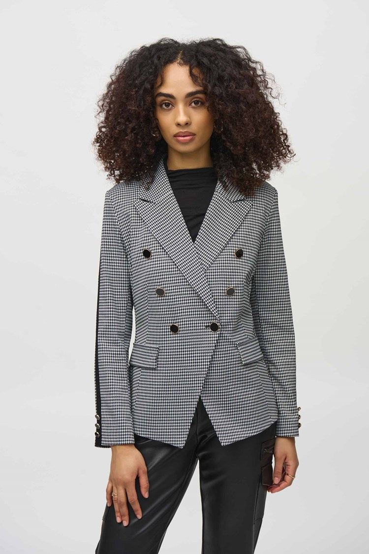 HOUNDSTOOTH FITTED BLAZER