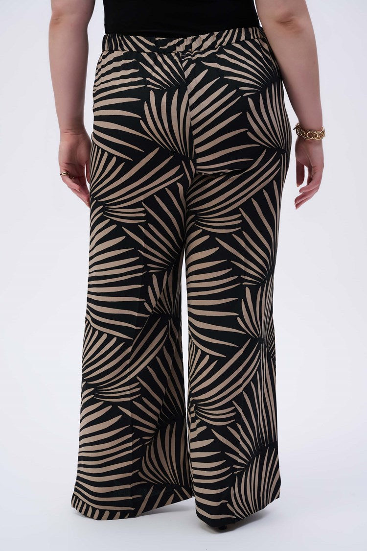 TROPICAL PRINT WIDE LEG PANT