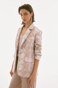 BROCADE FLORAL PRINT BLAZER