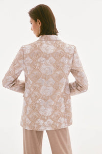 BROCADE FLORAL PRINT BLAZER