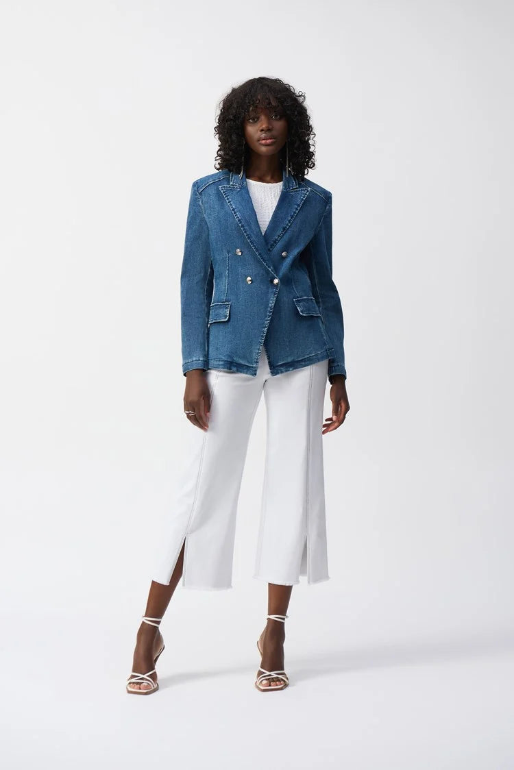 DENIM DOUBLE BLAZER DRESS