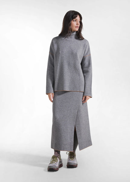 TWO-TONE WRAP SKIRT GREY – AversaForHer TWO-TONE WRAP SKIRT GREY – AversaForHer