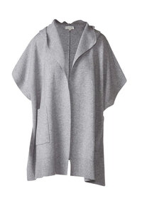 HOODED SLEEVELESS CARDIGAN
