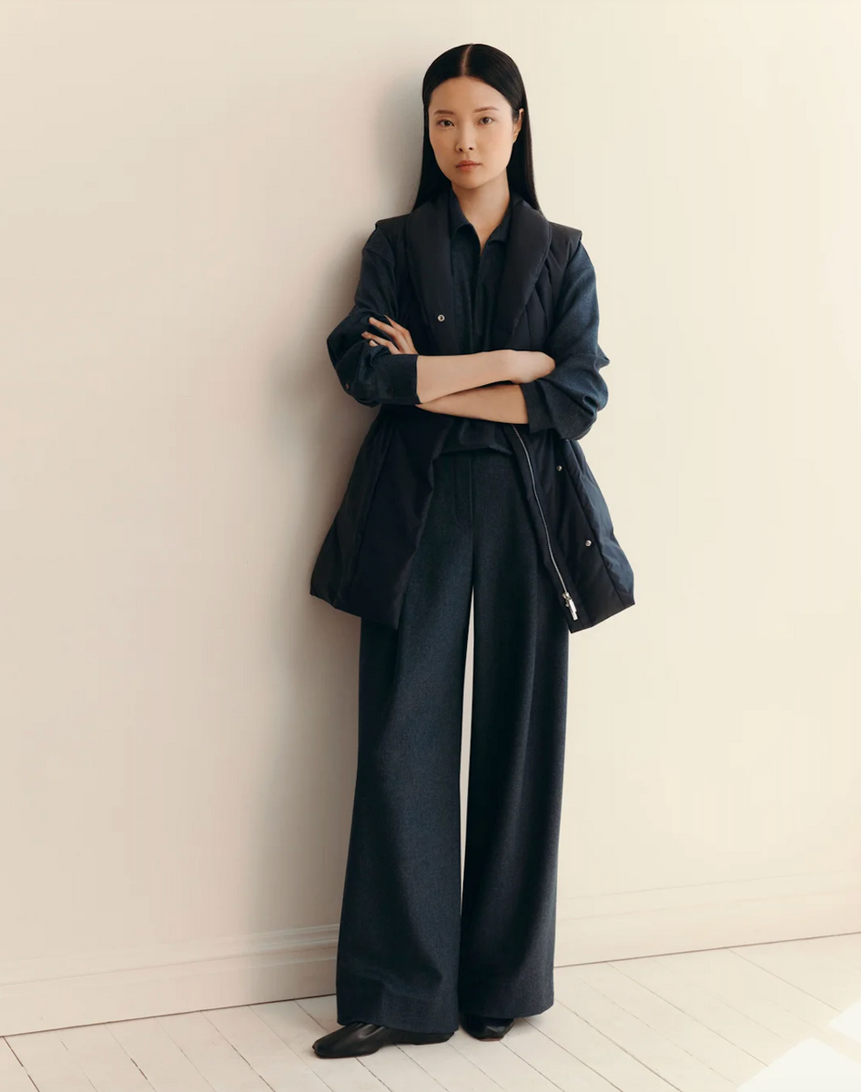 新品今季atelier brugge Shawlcollar down vest SHAWL COLLAR DOWN VEST – AversaForHer