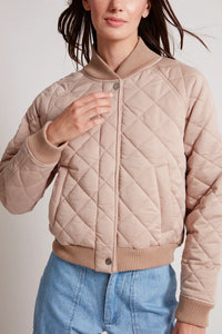 TESS QUILTED BASEBALL BOMBER