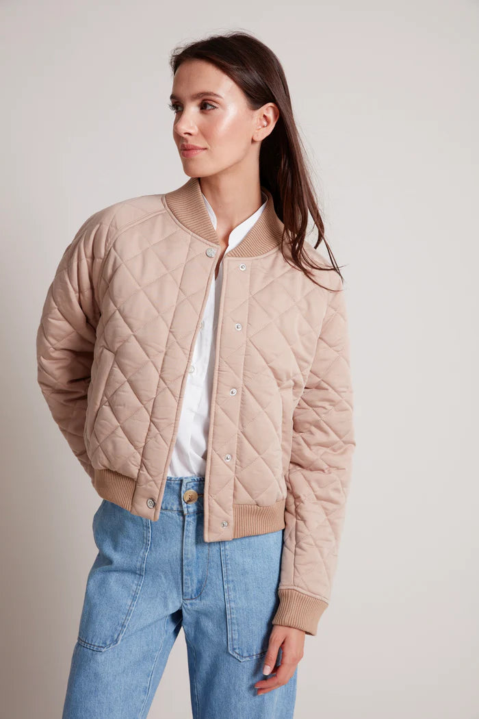 TESS QUILTED BASEBALL BOMBER