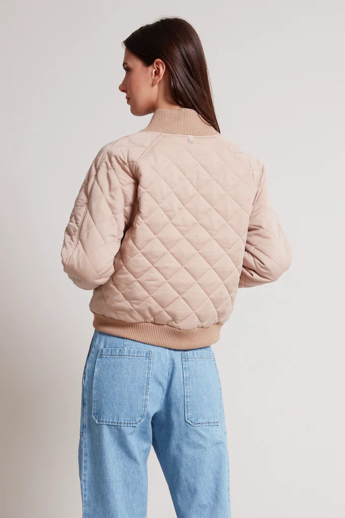 TESS QUILTED BASEBALL BOMBER