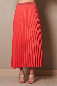 DOUBLE LAYER PLEAT SKIRT