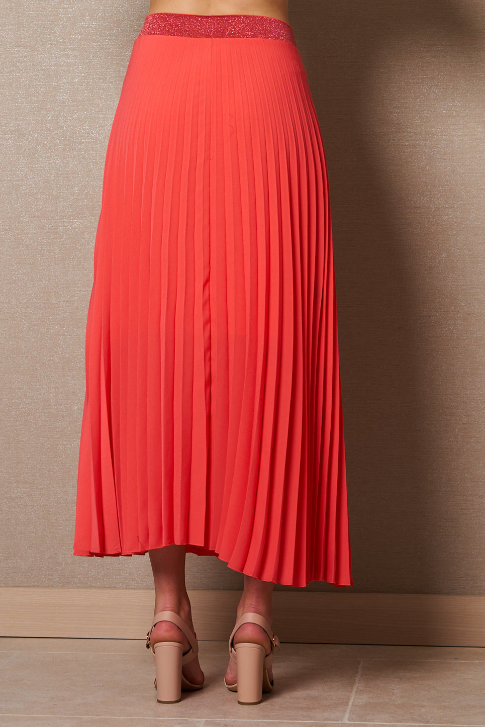 DOUBLE LAYER PLEAT SKIRT