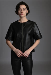 LEATHER REVERSIBLE TOP